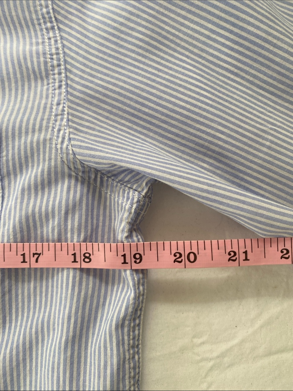 Denim & Supply Ralph Lauren Light Blue Pinstripe Button-Down Shirt - Picture 5 of 8